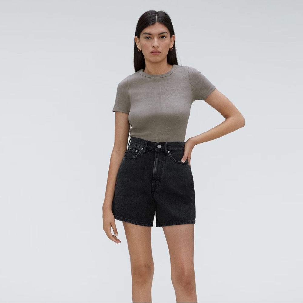 Black denim Shorts